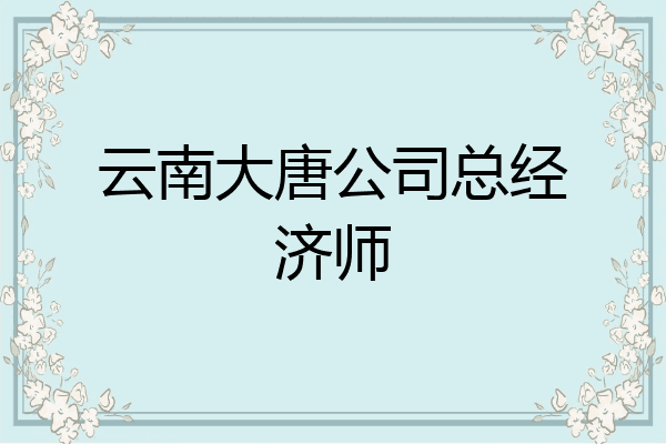 云南大唐公司总经济师