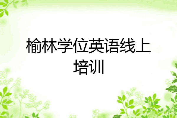 榆林学位英语线上培训
