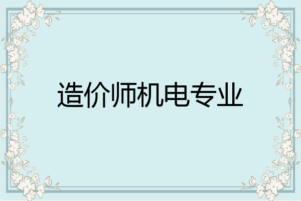 造价师机电专业