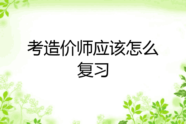 考造价师应该怎么复习