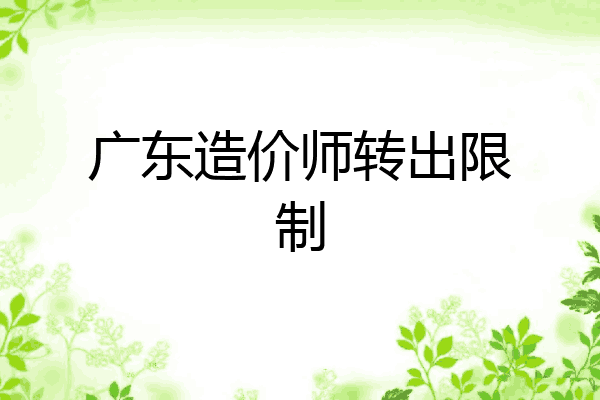 广东造价师转出限制