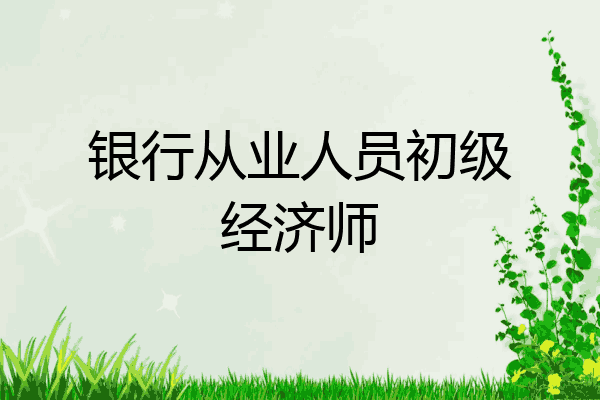 银行从业人员初级经济师