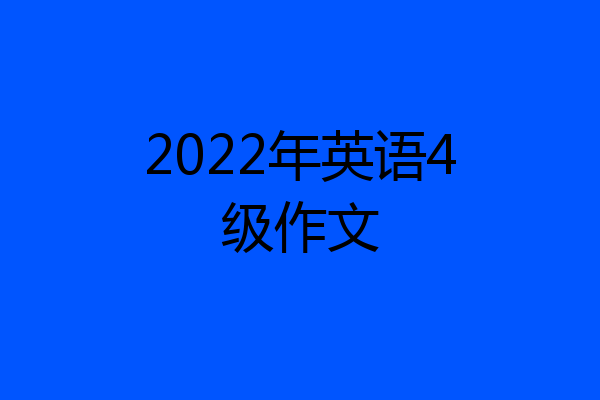2022年英语4级作文