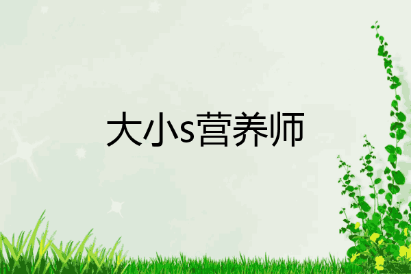 大小s营养师
