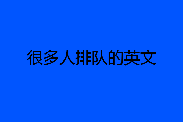 很多人排队的英文