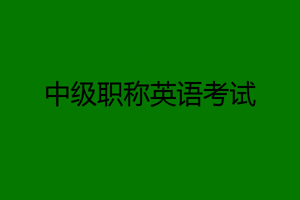 中级职称英语考试