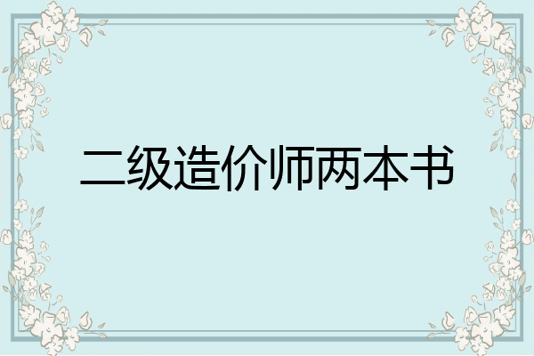 二级造价师两本书