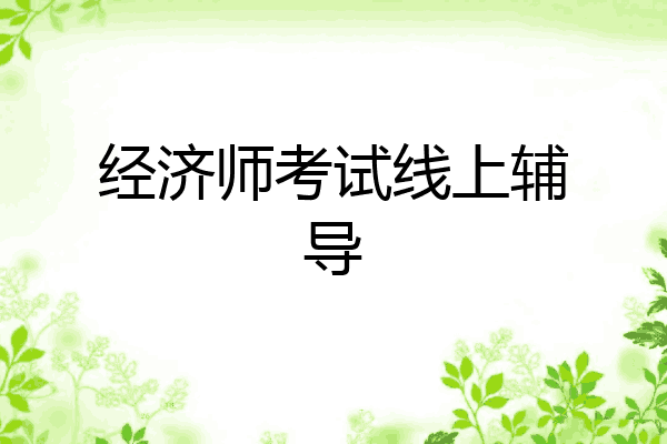 经济师考试线上辅导