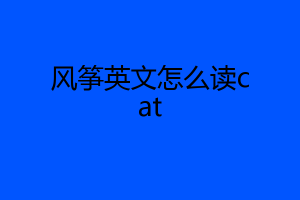 风筝英文怎么读cat