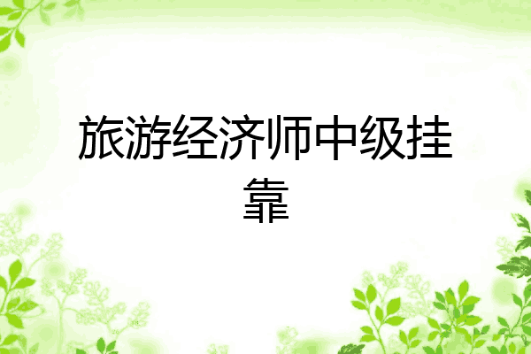 旅游经济师中级挂靠