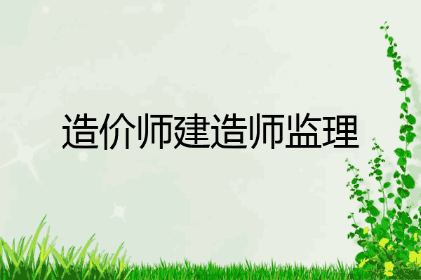 造价师建造师监理