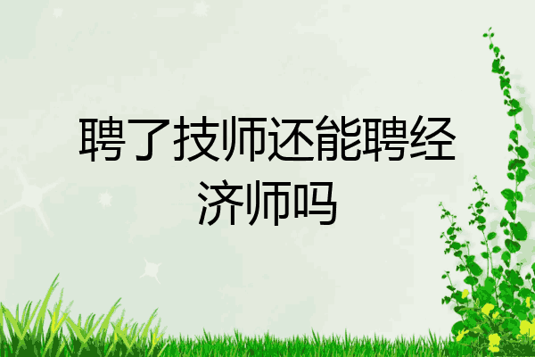 聘了技师还能聘经济师吗