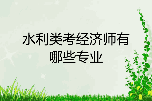 水利类考经济师有哪些专业
