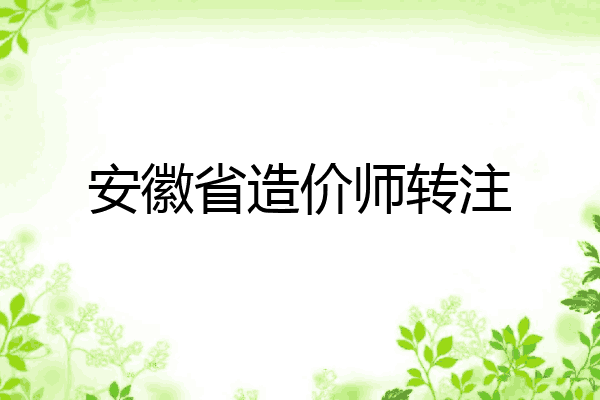 安徽省造价师转注