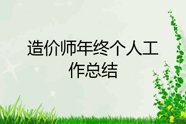 造价师年终个人工作总结