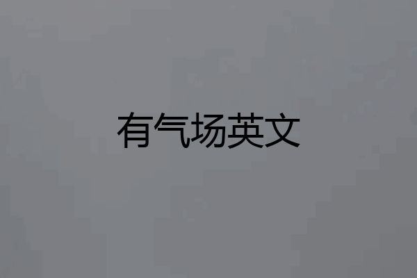 有气场英文