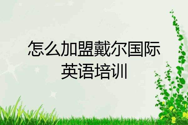 怎么加盟戴尔国际英语培训