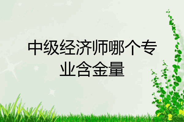 中级经济师哪个专业含金量