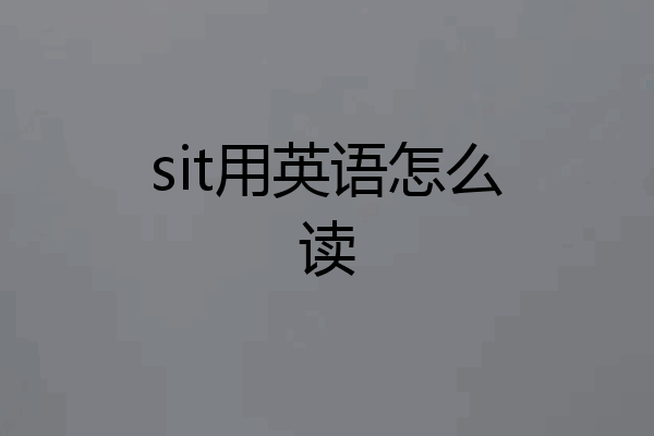 sit用英语怎么读
