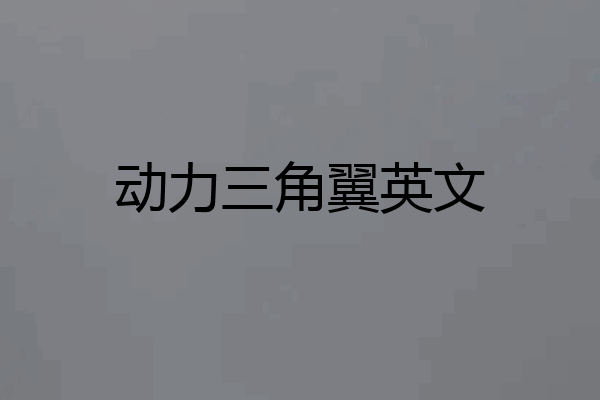 动力三角翼英文