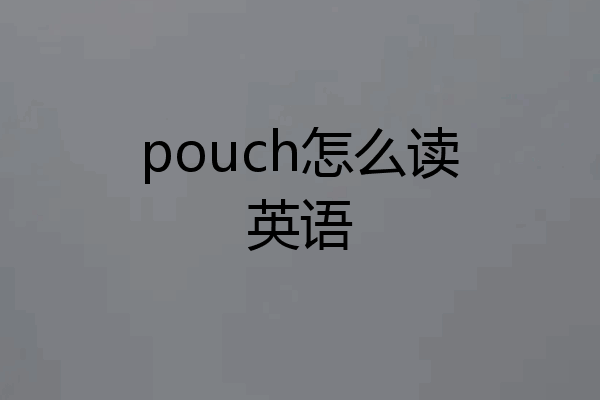 pouch怎么读英语