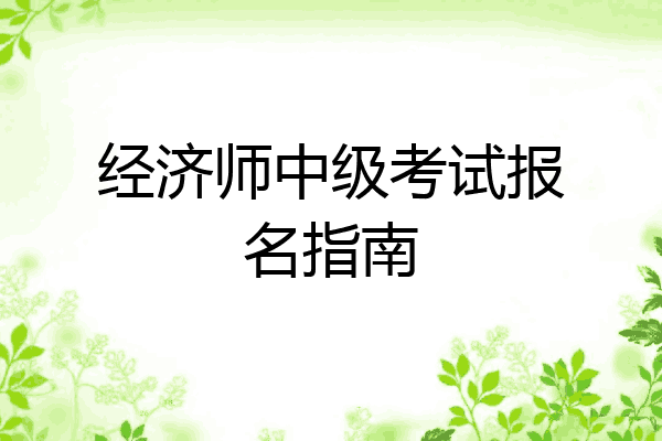 经济师中级考试报名指南