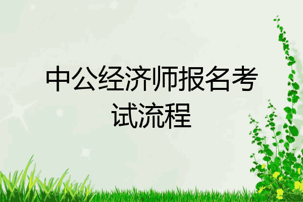 中公经济师报名考试流程