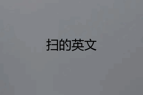 扫的英文