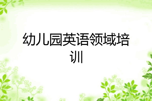 幼儿园英语领域培训