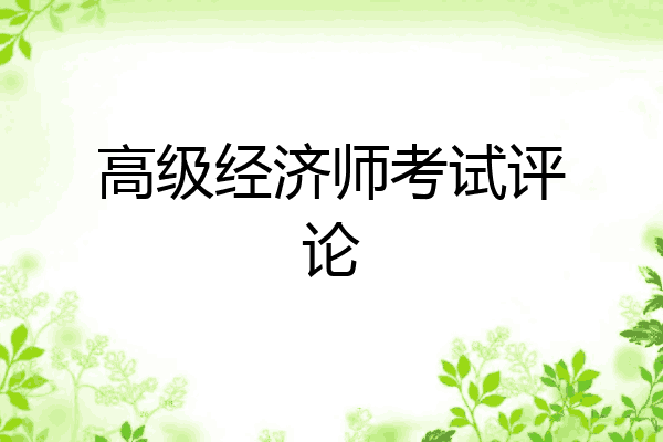高级经济师考试评论