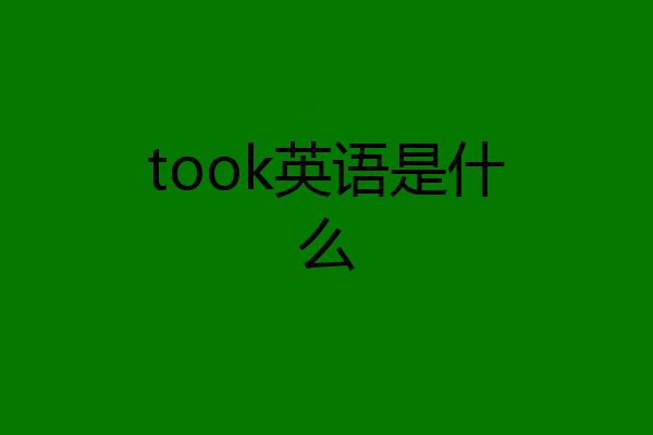 took英语是什么