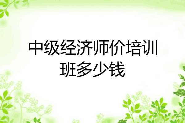 中级经济师价培训班多少钱