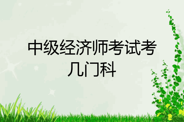 中级经济师考试考几门科