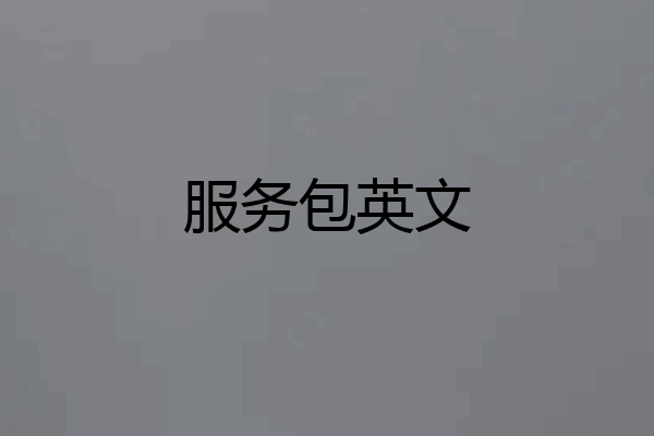 服务包英文
