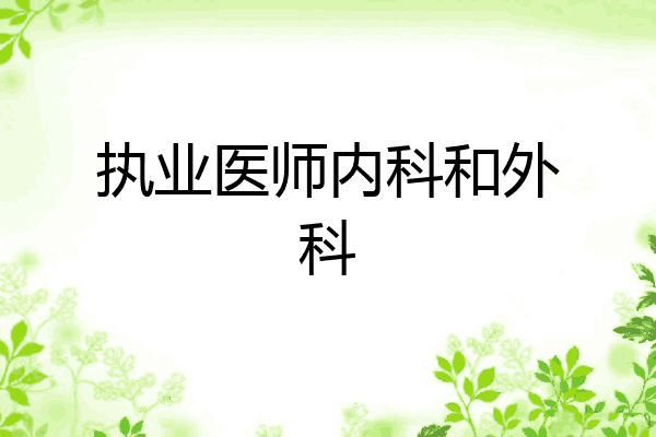 执业医师内科和外科