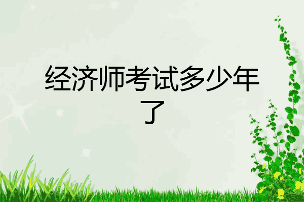 经济师考试多少年了