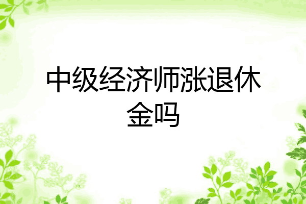 中级经济师涨退休金吗