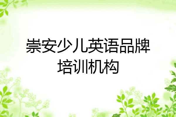 崇安少儿英语品牌培训机构