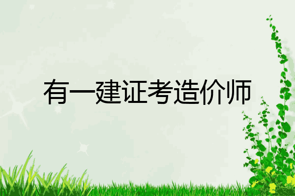 有一建证考造价师
