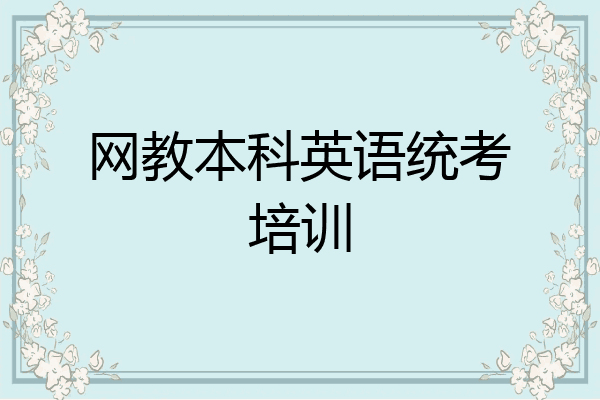 网教本科英语统考培训