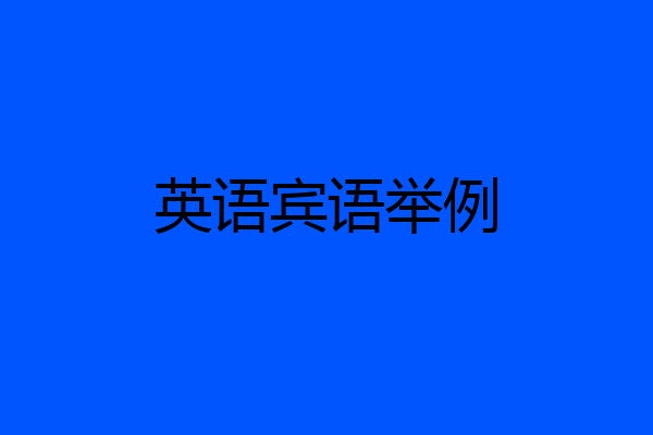 英语宾语举例