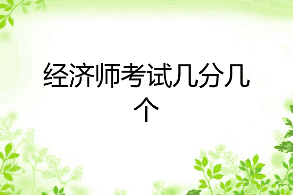 经济师考试几分几个