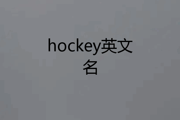 hockey英文名