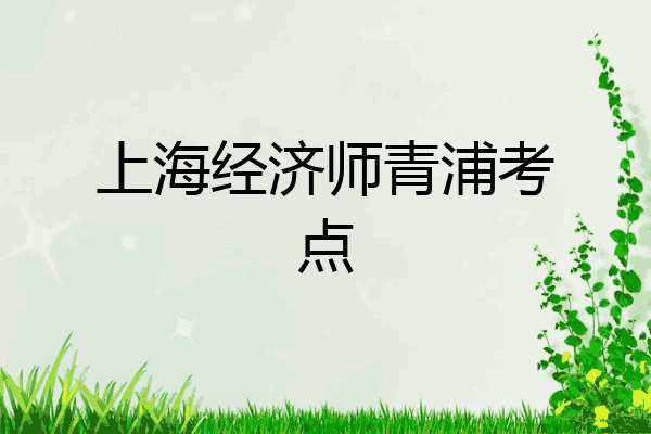 上海经济师青浦考点