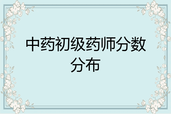 中药初级药师分数分布