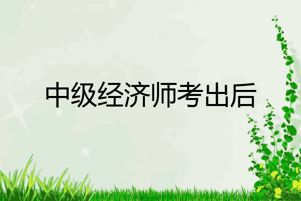 中级经济师考出后
