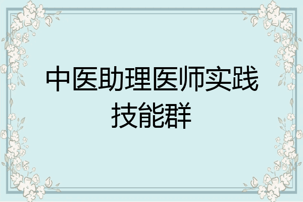 中医助理医师实践技能群