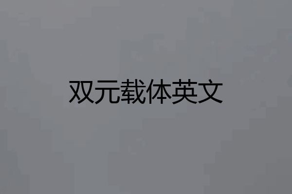 双元载体英文