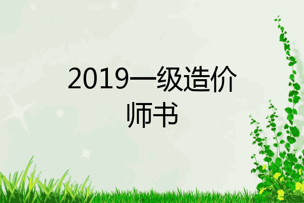 2019一级造价师书