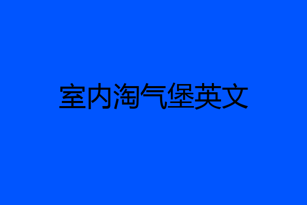 室内淘气堡英文